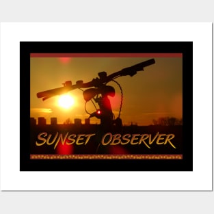 Bicycle Sunset Observer for bicycle lovers Posters and Art